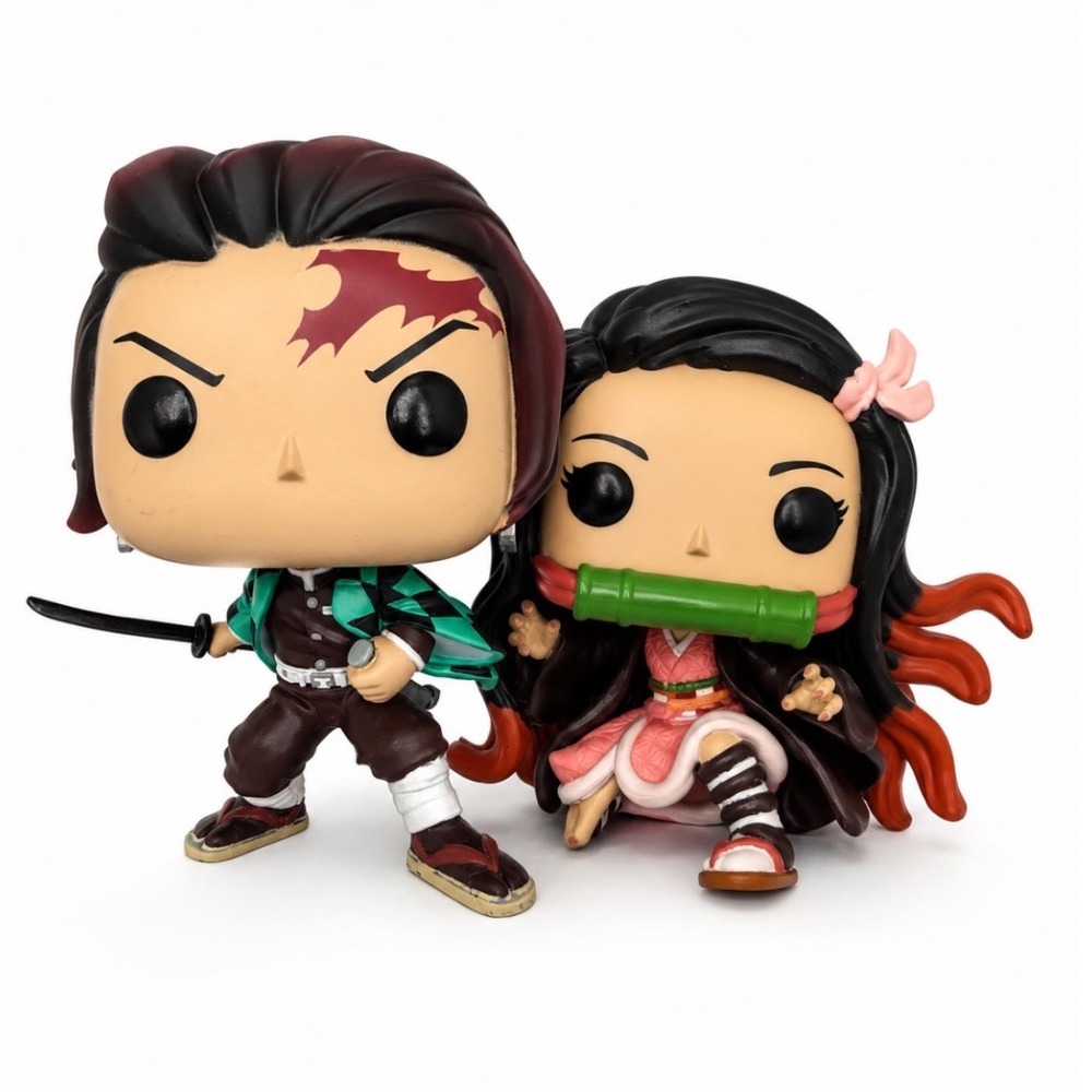 Funko Pop Demon Slayer Tanjiro 867 & Nezuko 868 Vinyl Figure Bundle